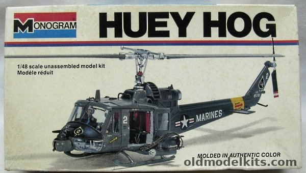Monogram 1/48 Huey Hog Bell UH-1C Marines - White Box Issue, 5201 plastic model kit